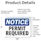 Signmission Permit Required, 10 in W x Rectangle, Vinyl Decal OS-2PACK-NS-D-710-L-17183 - alternate 4